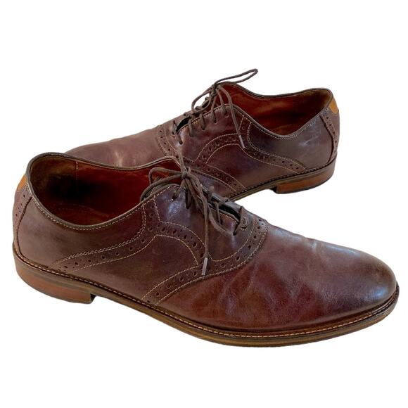 Johnston & Murphy Passport Saddle Lace Up Oxford Brown Size 13 - Picture 1 of 7